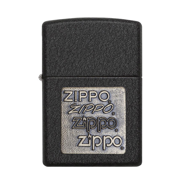 Zippo 362 Black Crackle Gold Zippo Logo