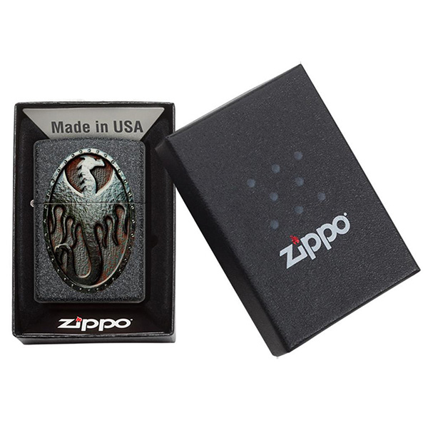 Zippo 49072 Metal Dragon Shield Design