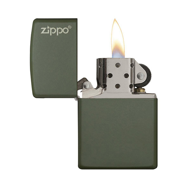 Zippo 221ZL Green Matte with Zippo Logo