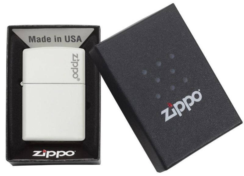 Zippo 214ZL White Matte with Zippo Logo