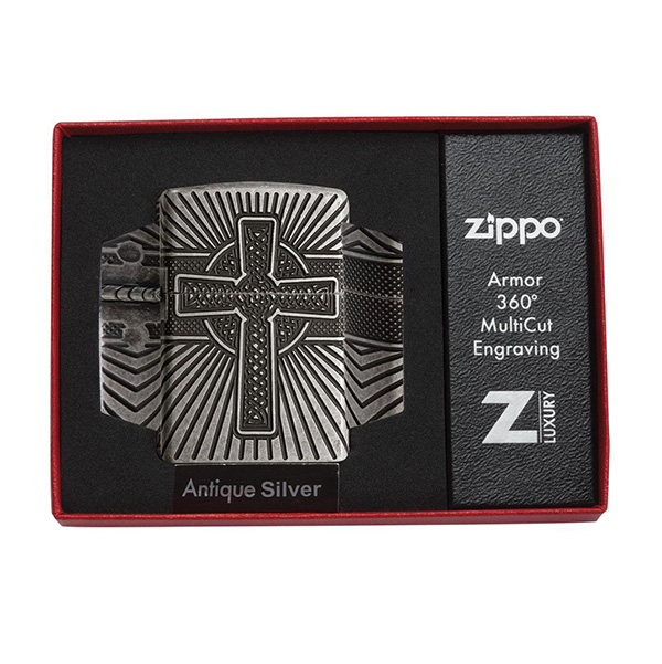 Zippo 29667 Armor Celtic Cross Design