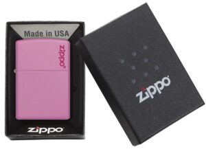 Zippo 238ZL Pink Matte with Zippo Logo