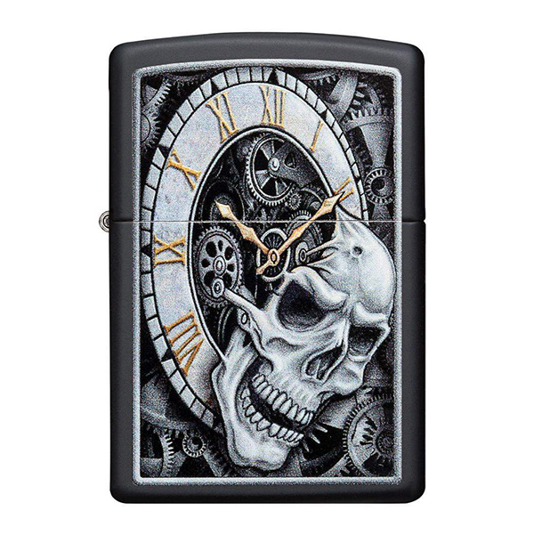 Zippo 29854 Skull Clock Design